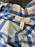 Joie 100% Cotton Plaid Blue 3/4 Sleeve Button-Down Shirt Size XS - photo 7