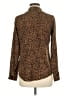 Never Fully Dressed Animal Print Brown Long Sleeve Blouse Size 6 - photo 2