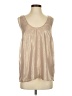 Joie 100% Polyester Metallic Tan Sleeveless Blouse Size S - photo 1