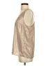 Joie 100% Polyester Metallic Tan Sleeveless Blouse Size S - photo 5