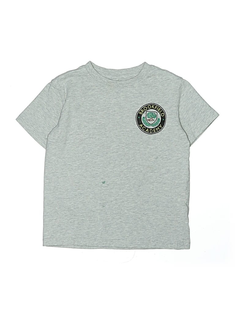 Pre-owned Lands' End Kids'  Short Sleeve T-shirt In Gray