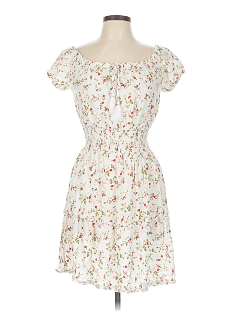 Pre-owned J For Justify Casual Dress In White