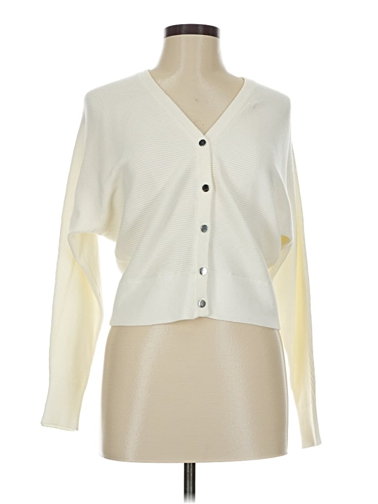 Pre-owned T Tahari Cardigan Sweater In Ivory