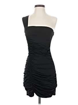 CAROLE LITTLE T. 12 (40) Noir Longueur genou Robe Moulante Sans manches