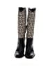 Salvatore Ferragamo 100% Canvas Black Ivory Boots Size 7 1/2 (wide) - photo 2