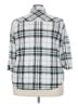 Eden & Olivia Plaid Silver Gray 3/4 Sleeve Blouse Size 3X - photo 2
