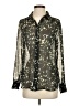 Gap 100% Polyester Camo Green Long Sleeve Blouse Size S - photo 1