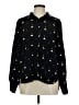 ModCloth 100% Polyester Stars Black Long Sleeve Blouse Size M - photo 1