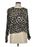 Naf Naf Animal Print Ivory Black Long Sleeve Blouse Size M - photo 1