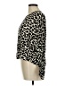 Naf Naf Animal Print Ivory Black Long Sleeve Blouse Size M - photo 5