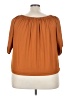 Speed Limit 98 100% Polyester Brown Short Sleeve Blouse Size 3X - photo 2