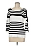 Alison Sheri Stripes White Pullover Sweater Size M - photo 1