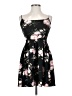 Aqua Floral Black Cocktail Dress Size XS - photo 1