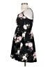 Aqua Floral Black Cocktail Dress Size XS - photo 5