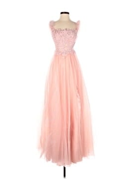 strapless open back dress Lovely Tulle Gradient V-neckline Long Party Dress, Layers Tulle Junior –  Cutedressy main image 1