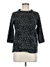 Tribal Animal Print Gray Pullover Sweater Size M - photo 1