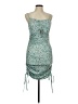 Shein Paisley Teal Cocktail Dress Size M (estimated) - photo 1