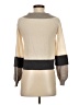 Philosophy di Alberta Ferretti 100% Virgin Wool Color Block Tan Wool Pullover Sweater Size 4 - photo 2