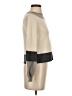 Philosophy di Alberta Ferretti 100% Virgin Wool Color Block Tan Wool Pullover Sweater Size 4 - photo 4
