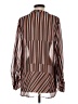 CAbi 100% Polyester Stripes Brown Long Sleeve Blouse Size S - photo 2