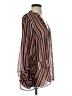 CAbi 100% Polyester Stripes Brown Long Sleeve Blouse Size S - photo 4