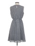 Elle 100% Polyester Checkered-gingham Gray Casual Dress Size S - photo 2