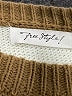 Freestyle 100% Acrylic Color Block Tan Brown Pullover Sweater Size S - photo 7
