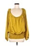 MICHAEL Michael Kors 100% Polyester Gold Long Sleeve Blouse Size M - photo 1