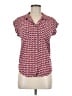 Jachs Girlfriend 100% Rayon Hearts Red Short Sleeve Blouse Size M (estimated) - photo 1