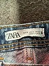 Zara Chevron-herringbone Blue Jeans Size 0 - photo 6