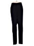 Ecru Solid Black Dress Pants Size M - photo 1