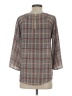 Papermoon 100% Polyester Gray Pink 3/4 Sleeve Blouse Size XS - photo 2