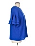 Unbranded 100% Polyester Blue Short Sleeve Blouse Size L - photo 4