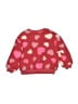 Old Navy 100% Polyester Hearts Pink Pullover Sweater Size 18-24 mo - photo 2