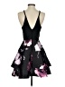 Xtraordinary 100% Polyester Floral Black Cocktail Dress Size 5 - photo 2