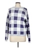 Bobeau Checkered-gingham Purple Pullover Sweater Size L - photo 1