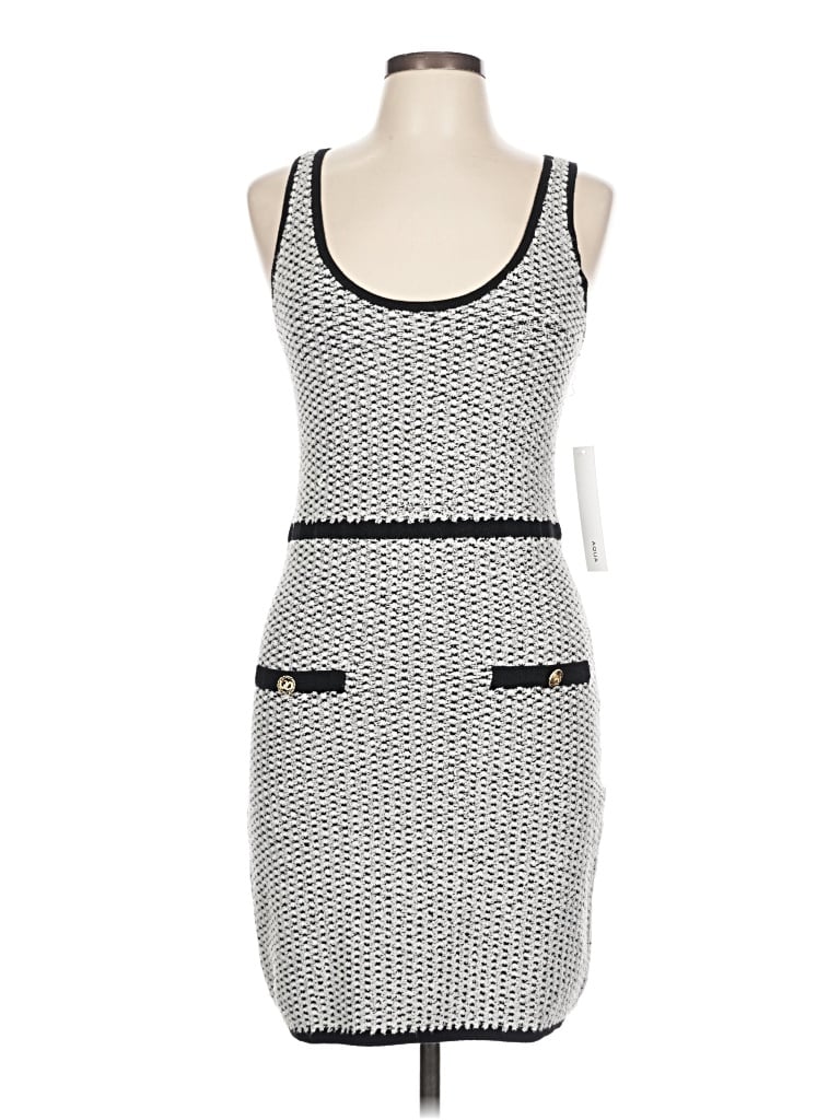 Pre-owned Aqua Casual Dress In Gray