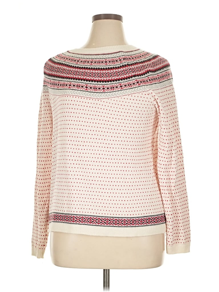 Pre-owned Talbots Pullover Sweater In White