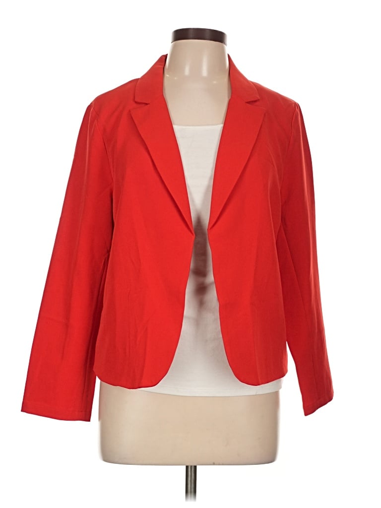Pre-owned Allegra K Blazer Jacket In Red