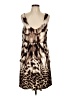 J Valdi Animal Print Brown Cocktail Dress Size L - photo 1