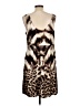 J Valdi Animal Print Brown Cocktail Dress Size L - photo 2