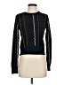 Autumn Cashmere 100% Cotton Chevron-herringbone Black Pullover Sweater Size S - photo 1