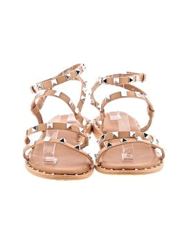 Sandales Plates Catherine Malandrino - Orange à Rayures - Taille 7.5 US (37.5 EU) - Neuf Avec Boîte - PDSF 100$