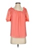 CeCe 100% Polyester Orange Short Sleeve Blouse Size S - photo 1