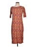 Lularoe Print Orange Casual Dress Size L - photo 1