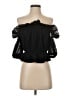 Express 100% Polyester Black 3/4 Sleeve Blouse Size S - photo 1