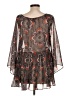 AB Studio 100% Polyester Brown 3/4 Sleeve Blouse Size L - photo 2