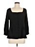 Ann Taylor 100% Polyester Black 3/4 Sleeve Blouse Size 8 - photo 1