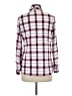 White Mark Plaid Burgundy Long Sleeve Button-Down Shirt Size M - photo 2