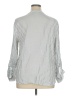 Atmosphere Stripes Silver White Long Sleeve Blouse Size 16 - photo 2